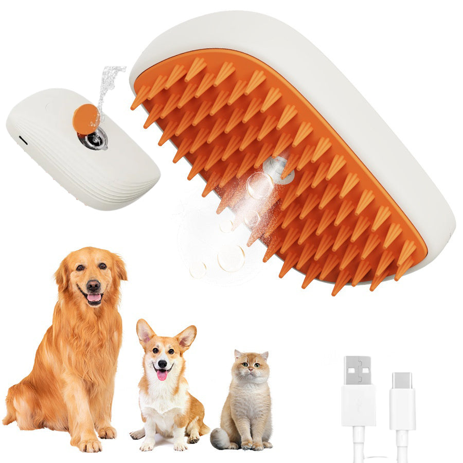 SteamPaw™ – Rechargeable Pet Grooming & Massage Brush