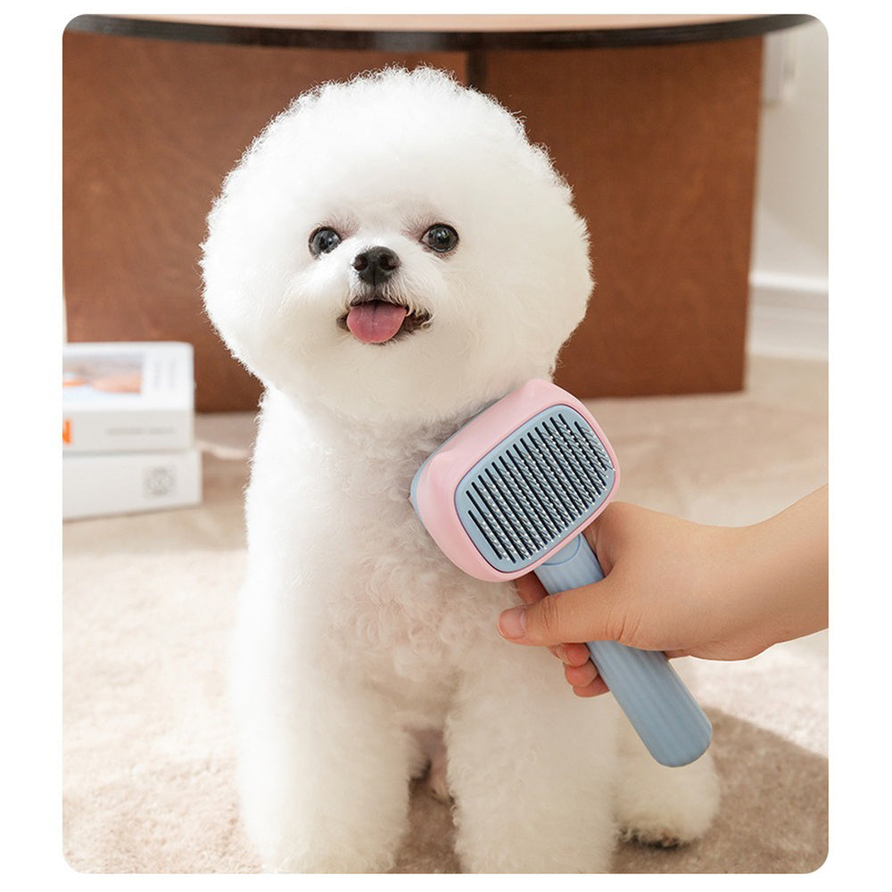 Self-Cleaning Cat Grooming Brush – Easy Hair Remover Tool for Shedding