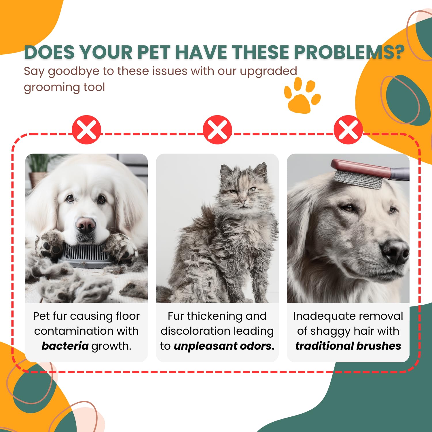 Mist Steam Grooming Brush for Dogs & Cats
