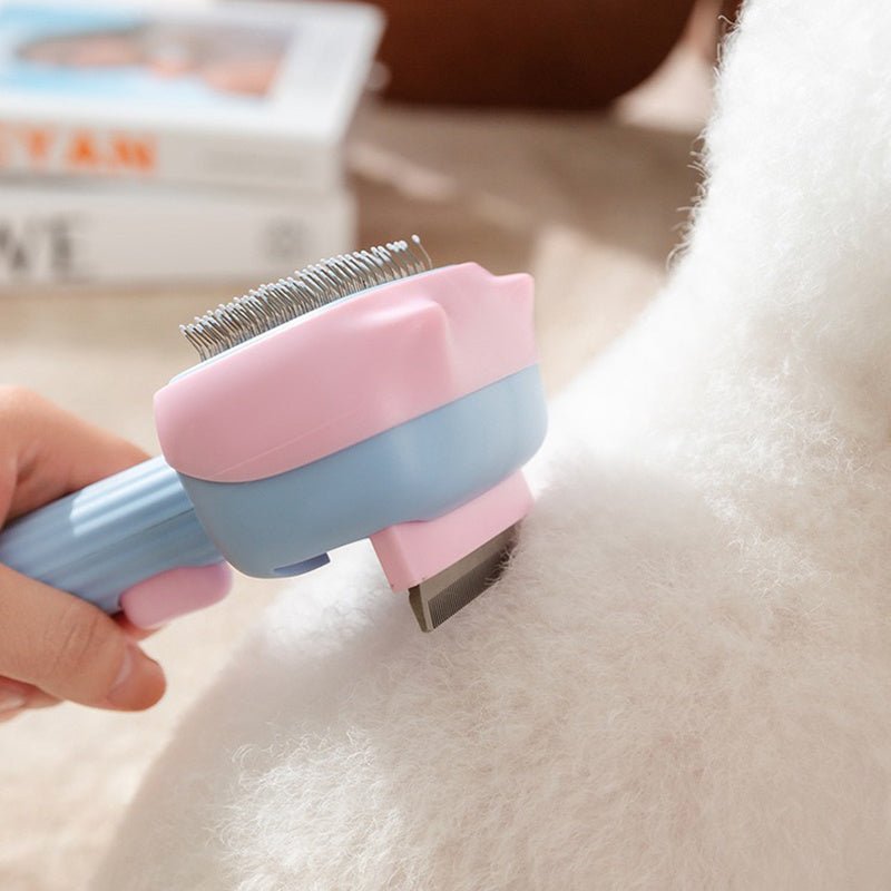 Self-Cleaning Cat Grooming Brush – Easy Hair Remover Tool for Shedding