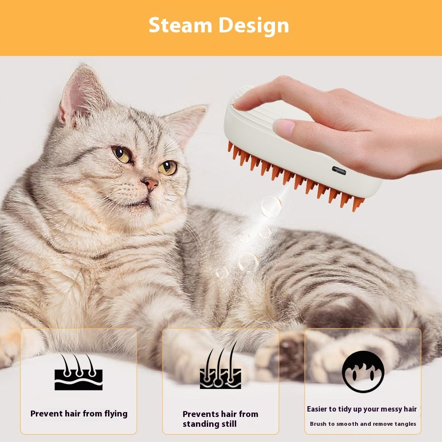 SteamPaw™ – Rechargeable Pet Grooming & Massage Brush
